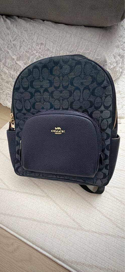 COACH コーチ デニムリュック ネイビー 美品
