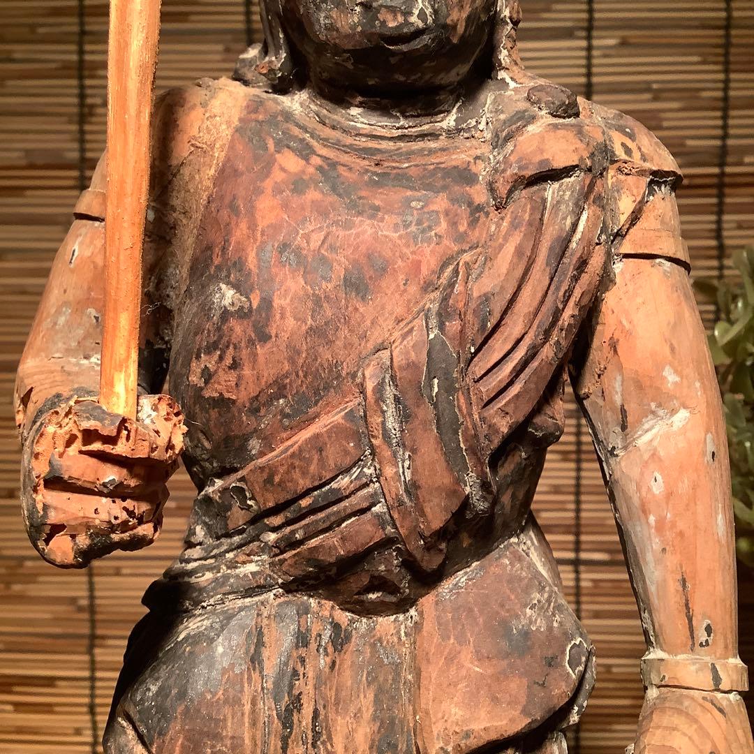 平安〜鎌倉時代・密教￼護法善神「憤怒・不動明王」不動信仰・神仏守護神・寄木造