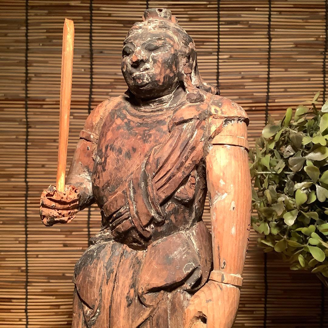 平安〜鎌倉時代・密教￼護法善神「憤怒・不動明王」不動信仰・神仏守護神・寄木造