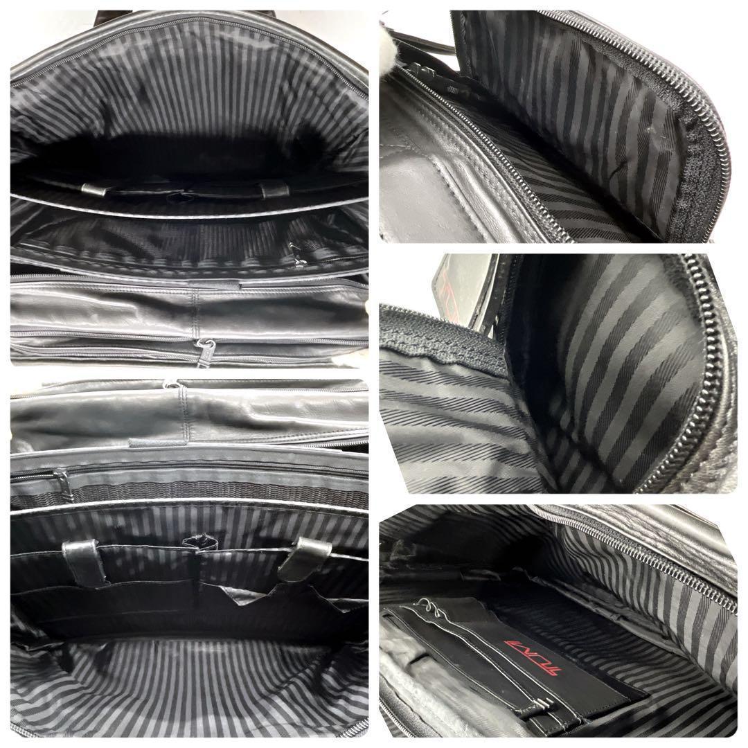 TUMI オールレザー 2WAY ビジネスバック 2層式 エキスパンダブル機能