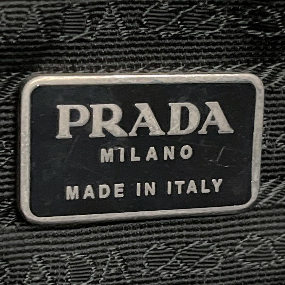 鑑定書付　プラダ　ミニリュック　巾着　三角ロゴ　バックパック　ブラック　ナイロン