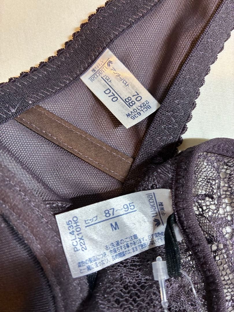 新品タグ付き☆ワコール☆リボンブラ☆ ブラ 70D + タンガ M セット