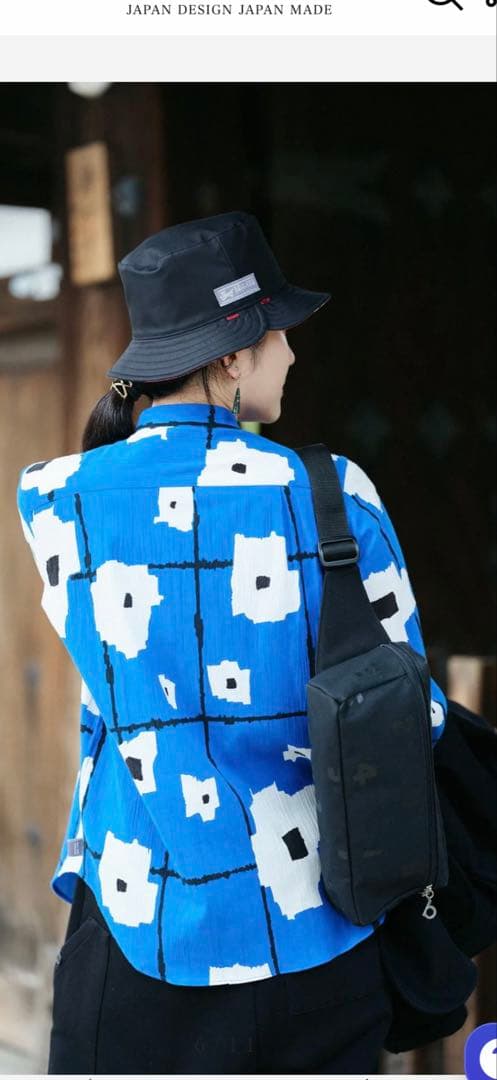 一回着　ソウソウ　Mサイズ　高島縮 20/20 スタンドカラーシャツ／天花