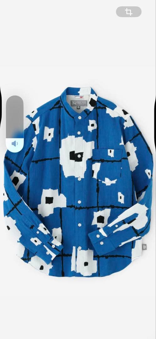 一回着　ソウソウ　Mサイズ　高島縮 20/20 スタンドカラーシャツ／天花