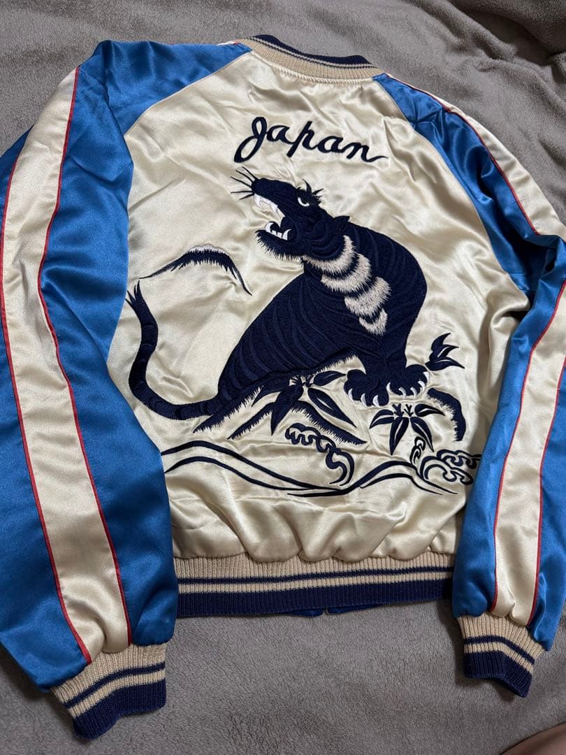 ２面用 テーラー東洋 虎 鷹 日本限定 スカジャン サテン vintage