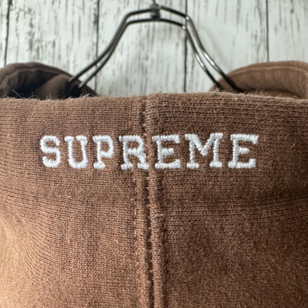 【堀米雄斗着用】シュプリーム デビル ツノ Sロゴ パーカー L 茶色 ブラウン