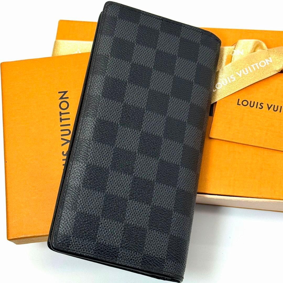 良品 ルイヴィトン ダミエグラフィット ポルトフォイユ ブラザ 財布 二つ折り
