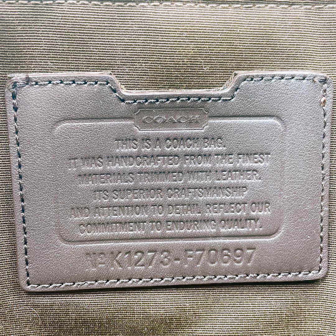 COACH コーチ 2way ビジネスバッグ ミニシグネチャー F70697