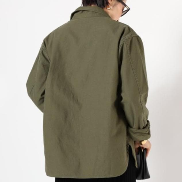 極美品 ミューズドゥドゥーズィエムクラス ミリタリーシャツジャケット カーキ
