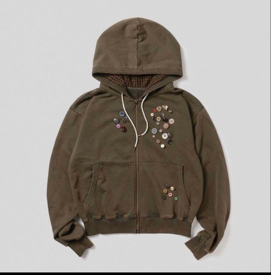 トップス HIROKI TSUZUKI FULL ZIP HOODIE KAHKI