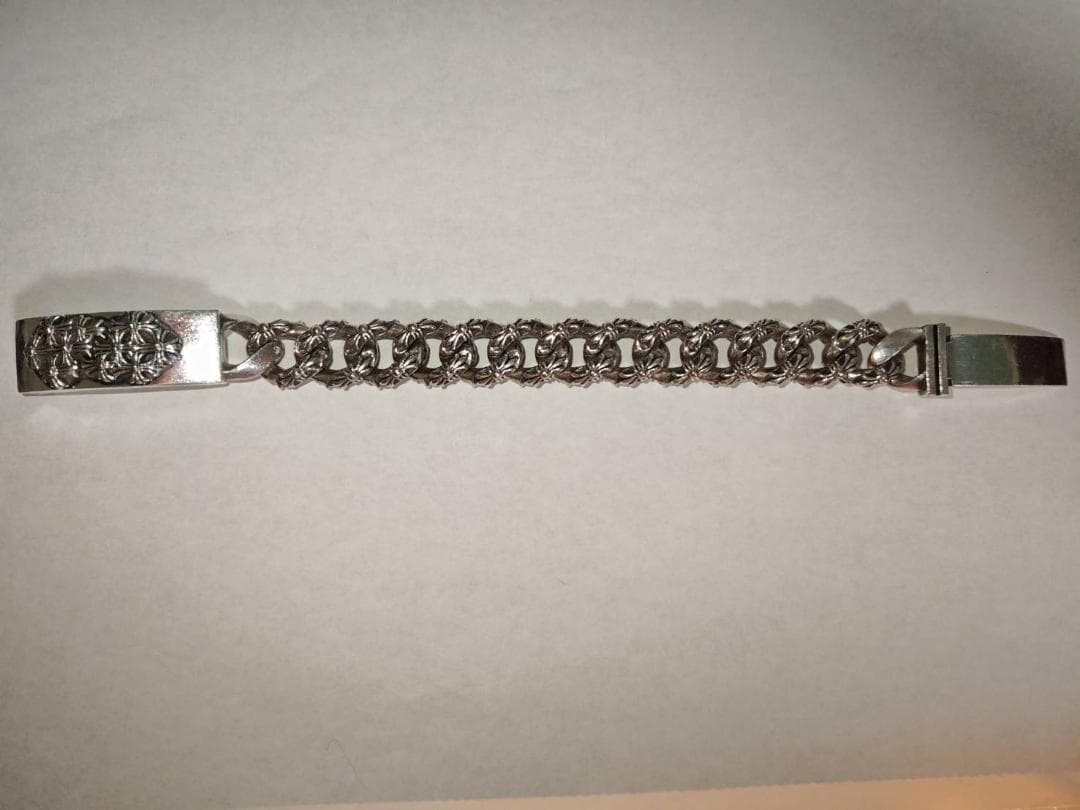 フローラルクロスIDブレスレット / ファンシーチェーン