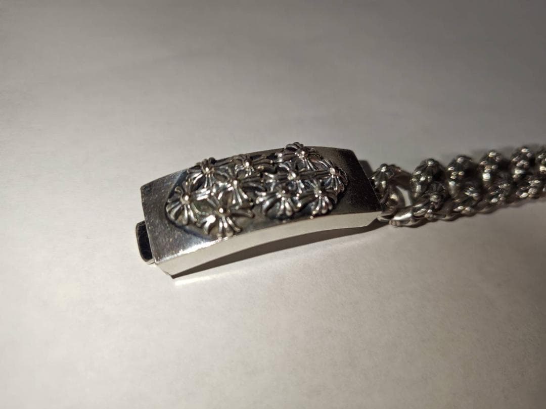 フローラルクロスIDブレスレット / ファンシーチェーン