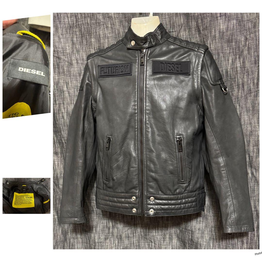 定価115500円 DIESEL 牛革　カウレザー　シングルライダース　S 黒