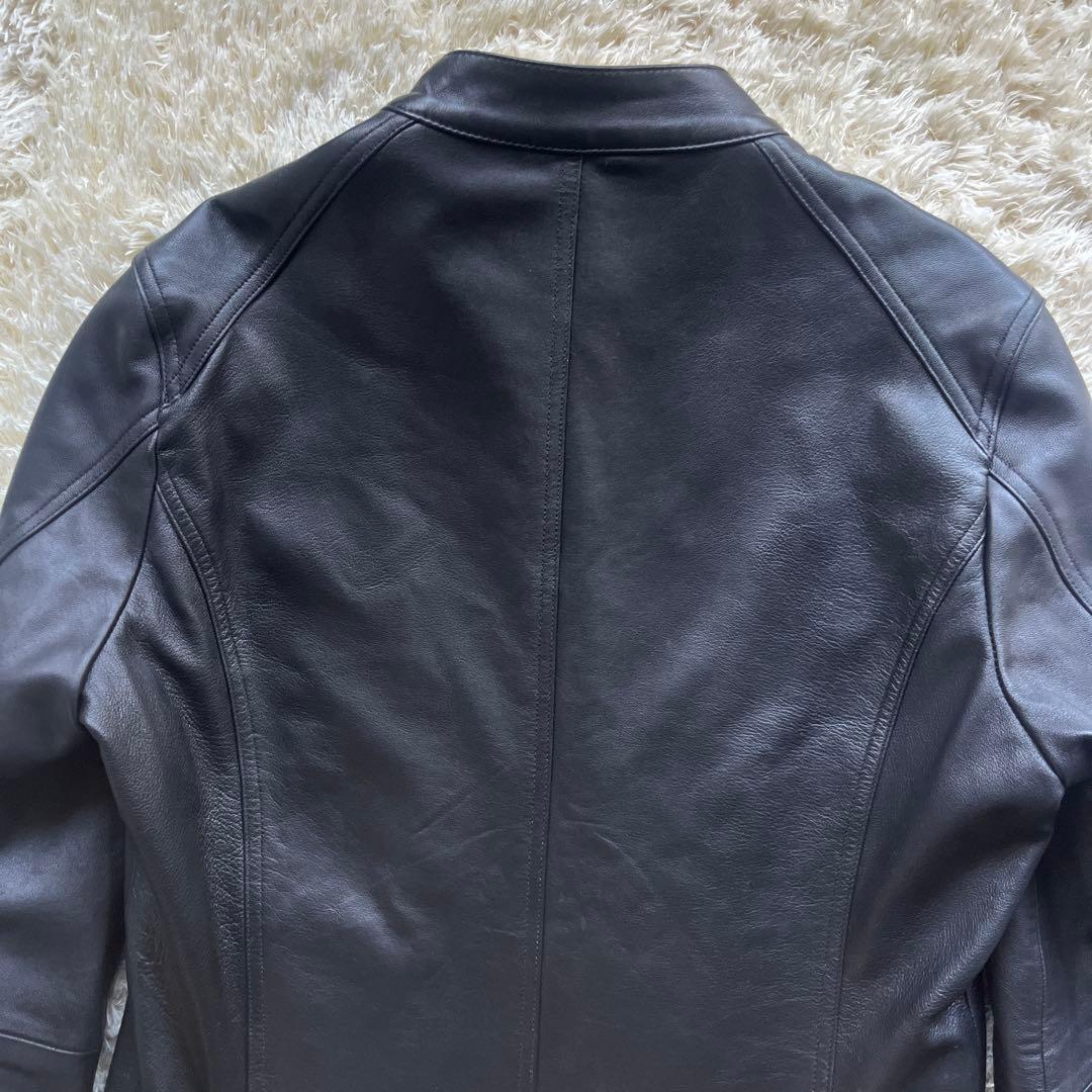 名作　ナノユニバース　Lサイズ　シングルライダース　羊革　ラム　ワンダーライト