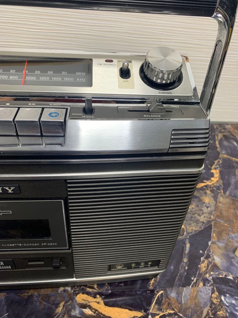 美品動作品SONY ソニー CF-3800 ラジカセ 2バンド ラジオ