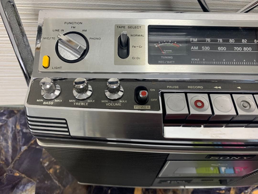 美品動作品SONY ソニー CF-3800 ラジカセ 2バンド ラジオ