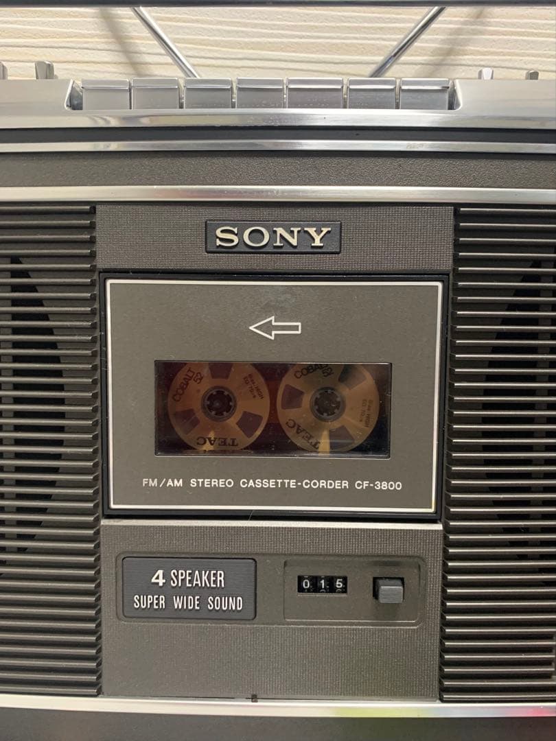 美品動作品SONY ソニー CF-3800 ラジカセ 2バンド ラジオ