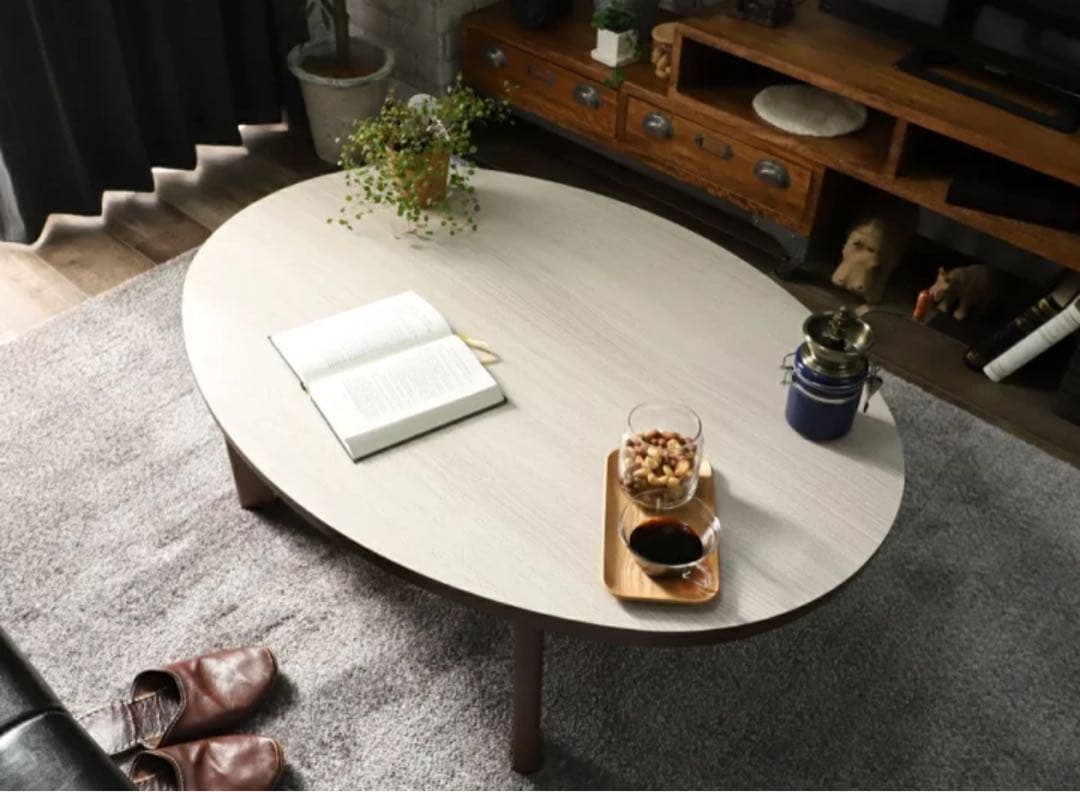 楕円形こたつ テーブル 幅105 北欧 かわいい 可愛い おしゃれ