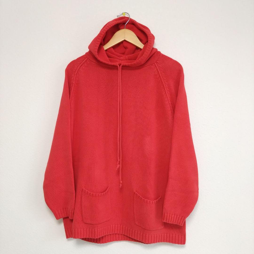 【パチポケ】90s ビンテージ　GAP　ニットパーカー　赤