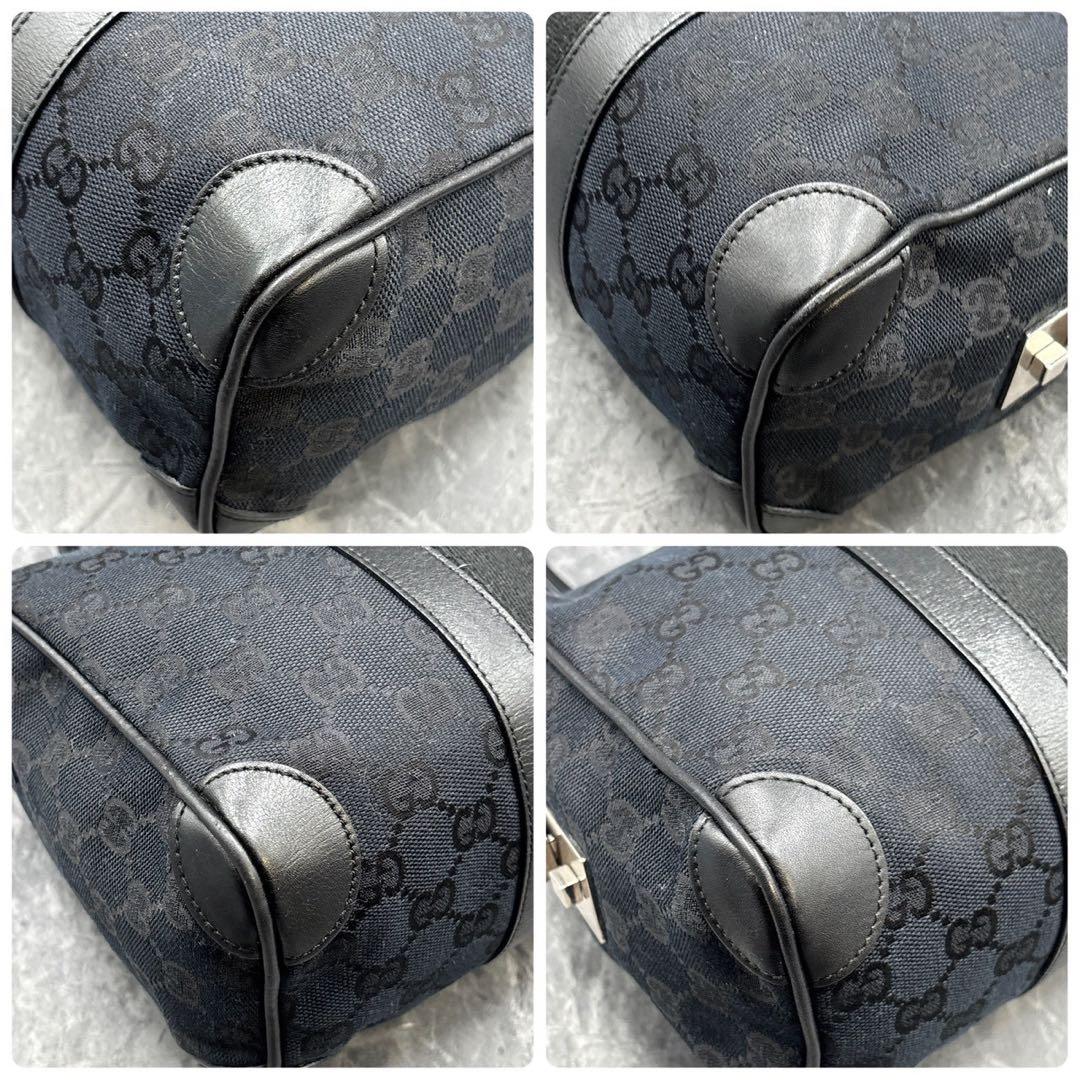 ✨美品✨GUCCI GG シェリーライン ハンドバッグ ミニボストン ブラック