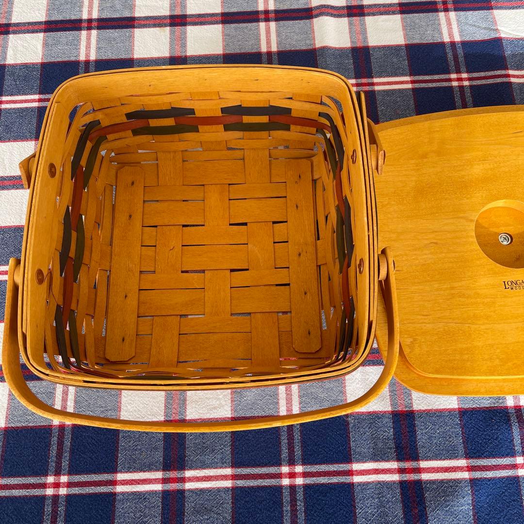 ロンガバーガーバスケット　アンティーク　カゴ