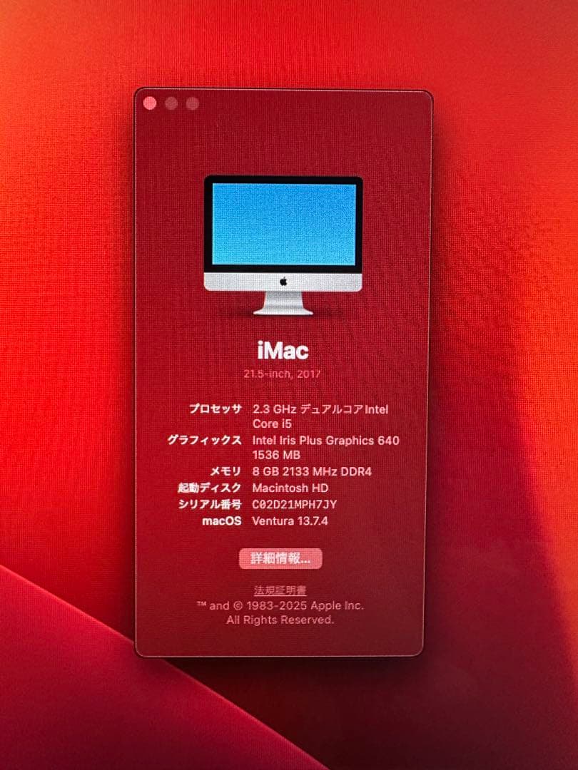 ☆*☆様 【Apple iMac 21.5インチ 2017年】／1TB Vent