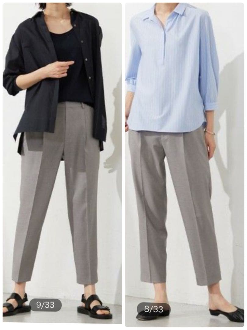 美品　ジェイプレス セットアップ ストレッチ　ノーカラー テーパード　洗える