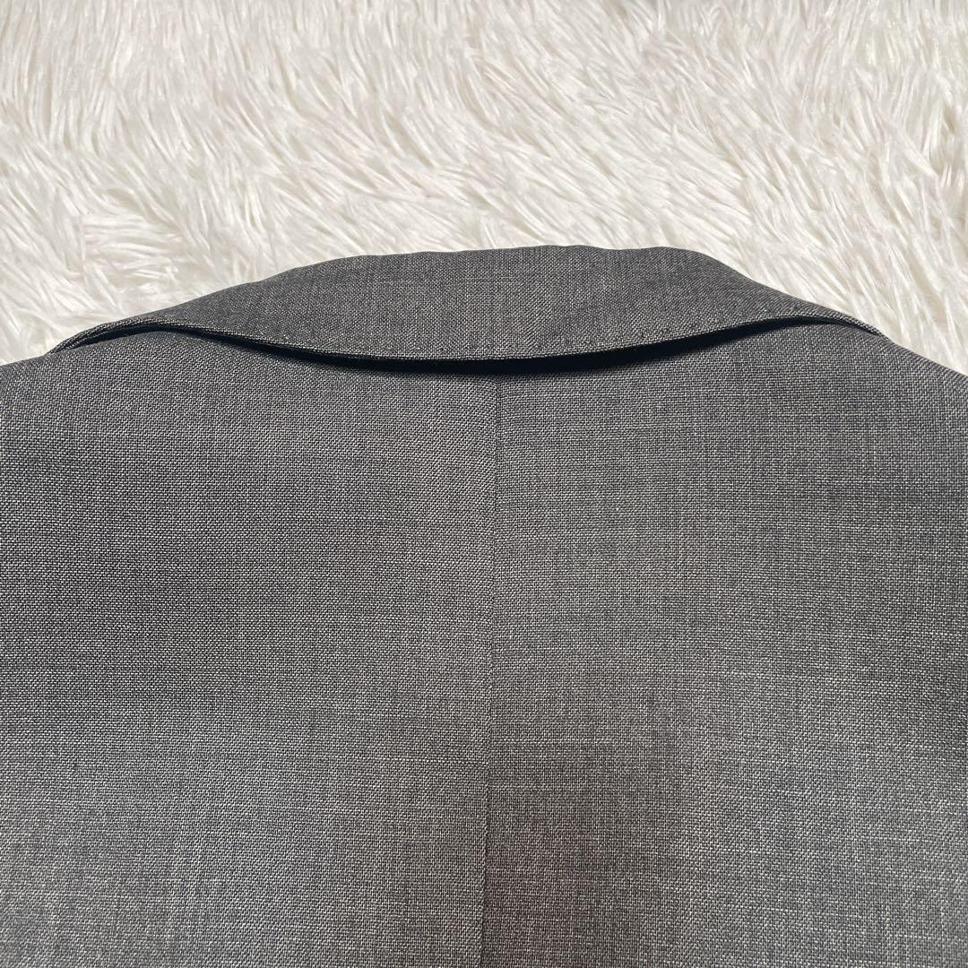 シルク混　アクアスキュータム　パンツスーツ　グレー　13 XL