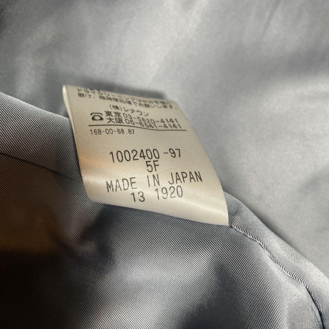 シルク混　アクアスキュータム　パンツスーツ　グレー　13 XL