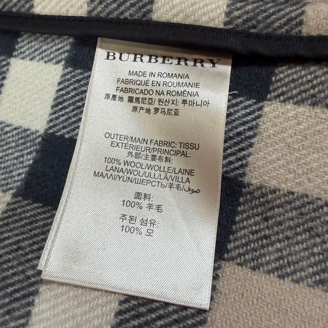 【極美品】バーバリーブリット　ダッフルコート　メガチェック　金ボタン　黒　S