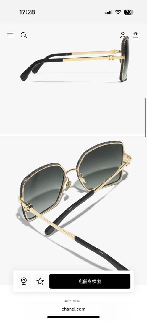 CHANEL スクエアシェイプアイウェア　サングラス