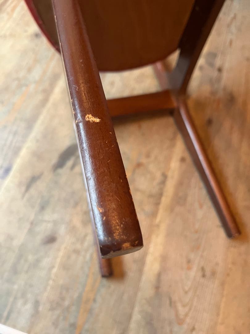 ビーンズ型 チェア 椅子 昭和レトロ レトロポップ 当時物 赤 インテリア