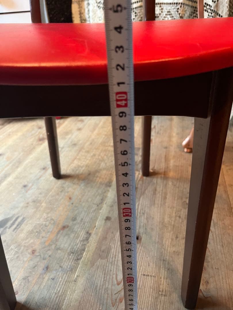 ビーンズ型 チェア 椅子 昭和レトロ レトロポップ 当時物 赤 インテリア