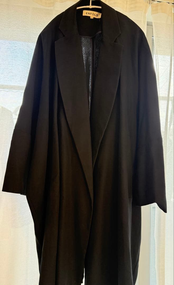 掲載12月内終了予定【ENFOLD】ネイビーワイドボックスコート