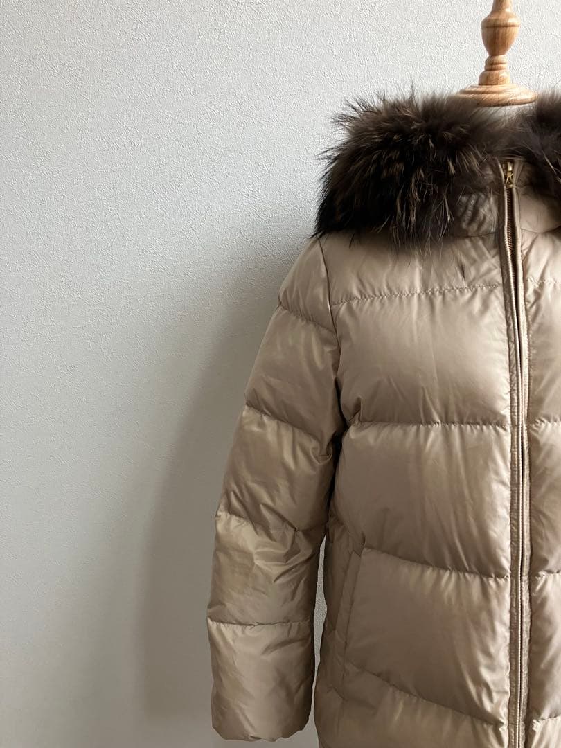 ★ ナノユニバース 西川ダウン リアルファー付 ロング ダウンジャケット