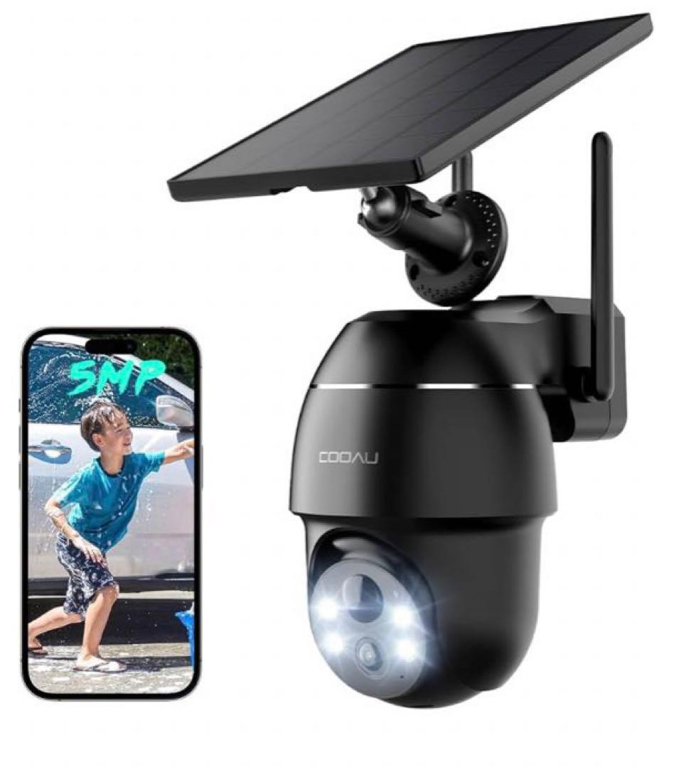 【新品未使用】ソーラー式 COOAU 防犯カメラ AR-W606 500万画素