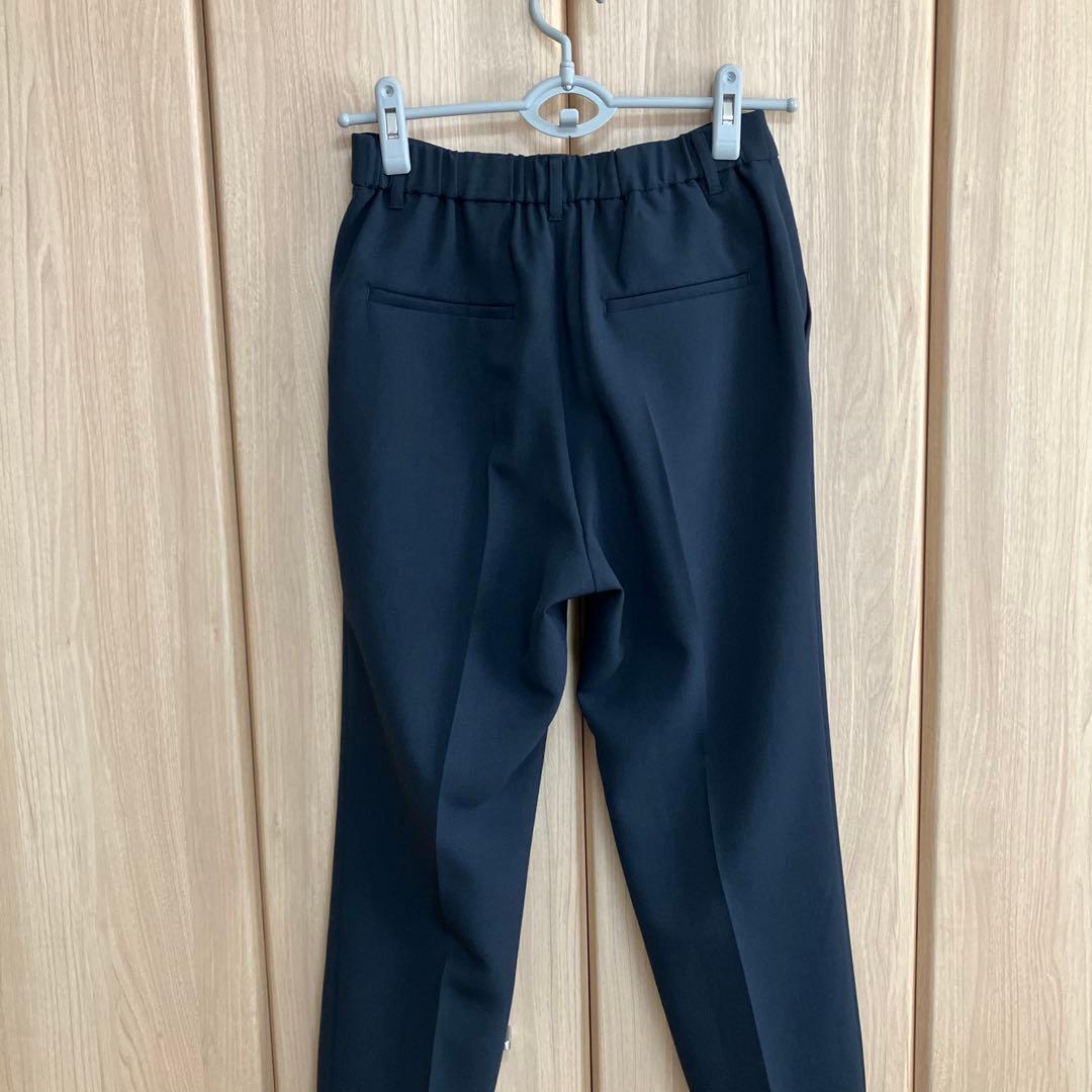 INDIVI 洗える 夏 スーツ 3点セット 38 ネイビー