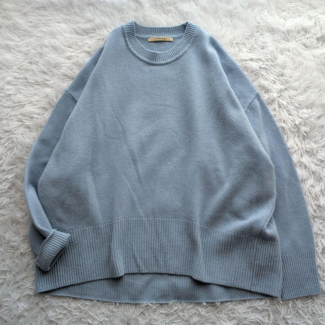 現行 カレンソロジー ウールカシミヤクルーネックニットプルオーバー 美品 F