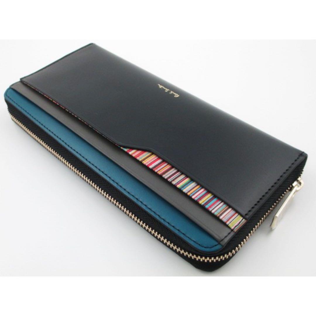 ☆贈り物に☆新品☆箱付☆ポールスミス 人気ファスナー 長財布 ブラック☆