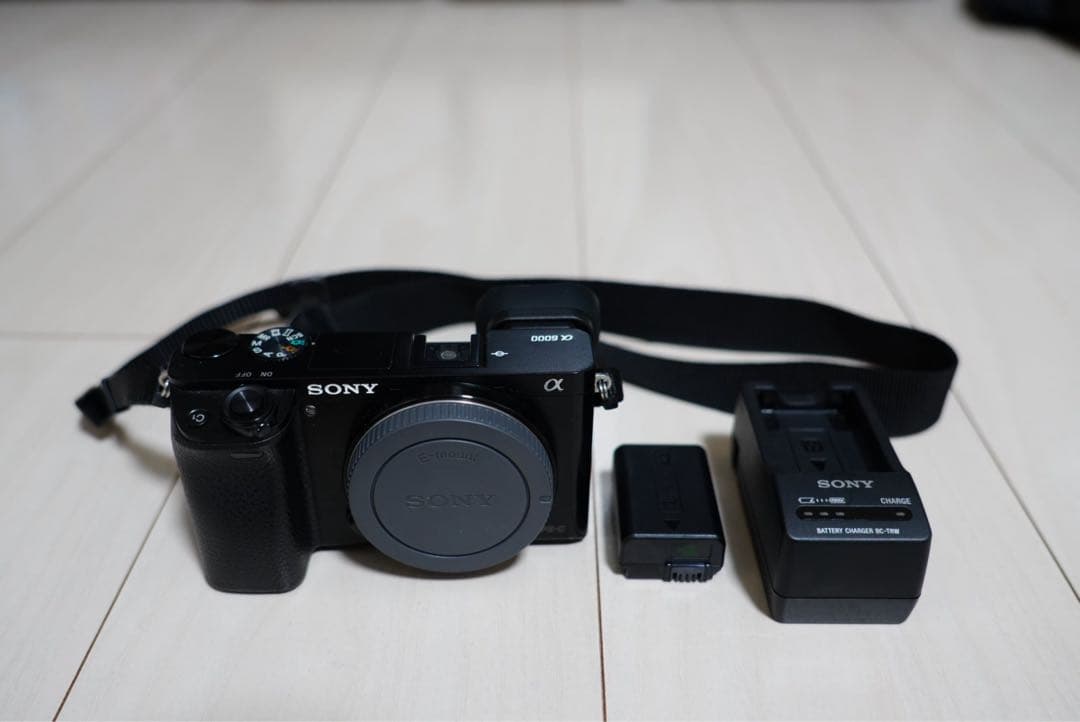 SONY α 6000 ボディ、純正バッテリー、純正バッテリーチェンジャー