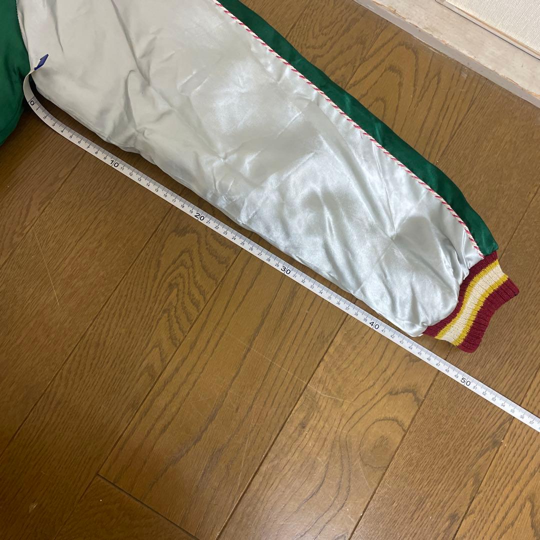 50′s スカジャン　中綿あり　鷹　ジャパンマップ　38度線　M デッドストック