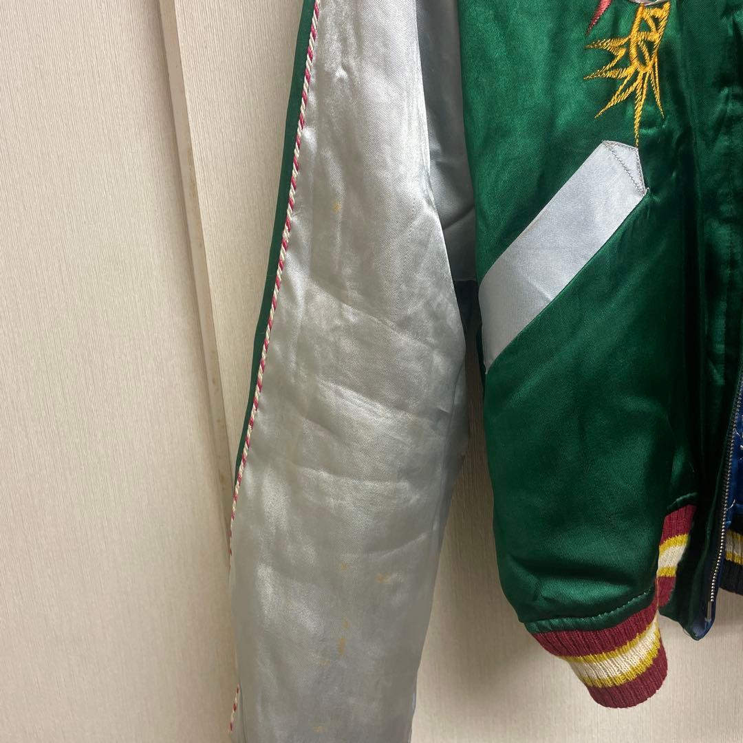 50′s スカジャン　中綿あり　鷹　ジャパンマップ　38度線　M デッドストック