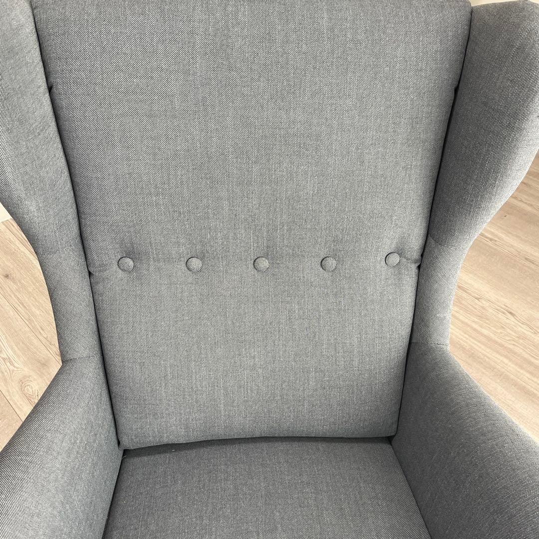 IKEA STRANDMON ストランドモン ウィングチェア, ダークグレー