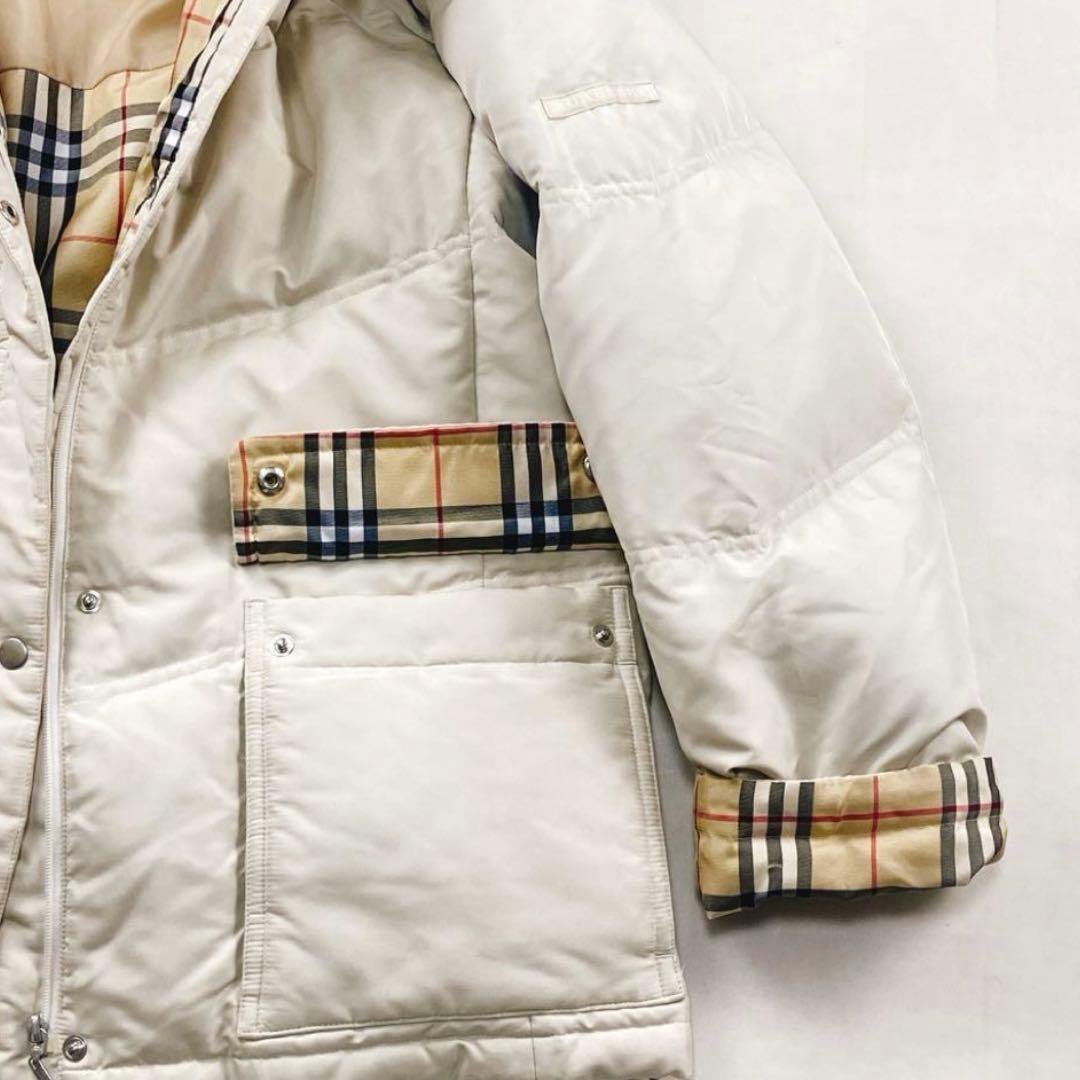 極美品 バーバリーロンドン 2way ノバチェック ダウンコート ワッペン