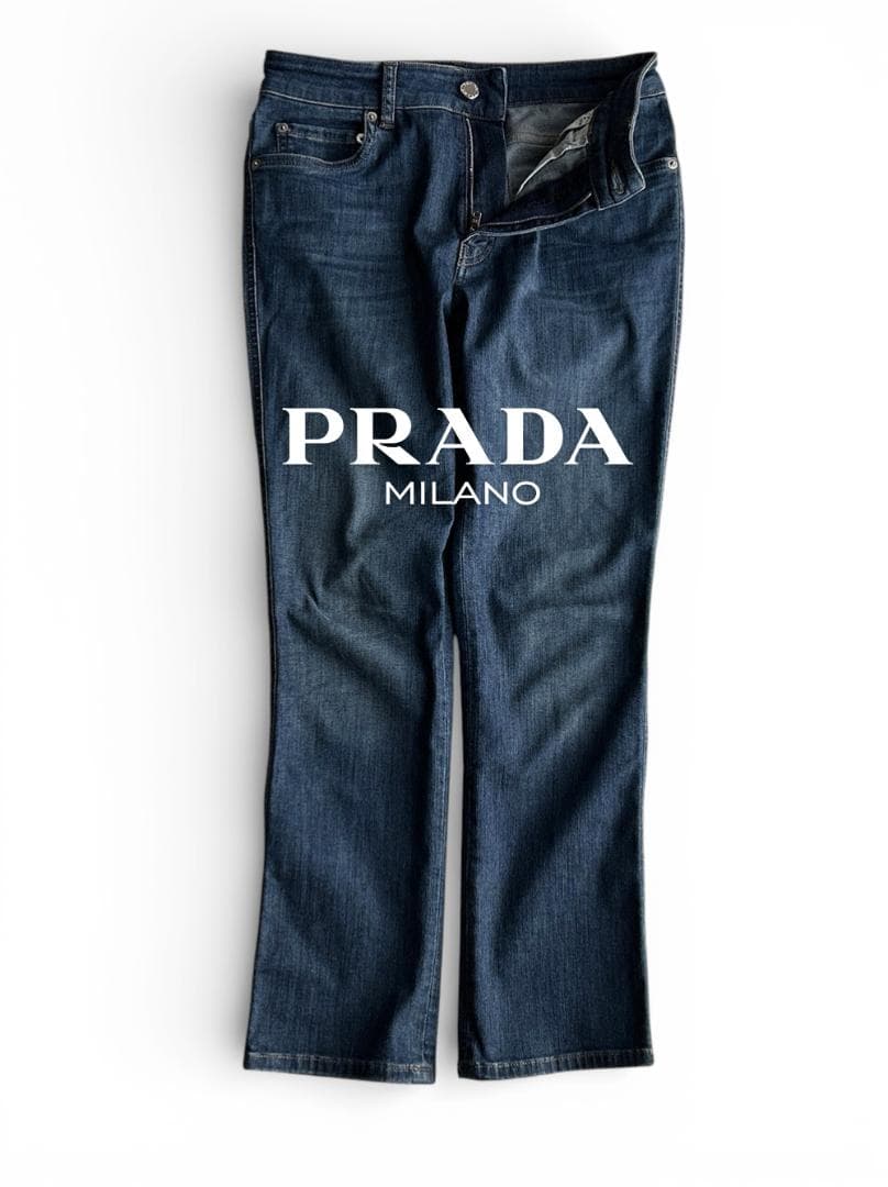 ray！PRADA軽量 ハイストレッチ ブランドタグ＆刻印デニムジーンズ