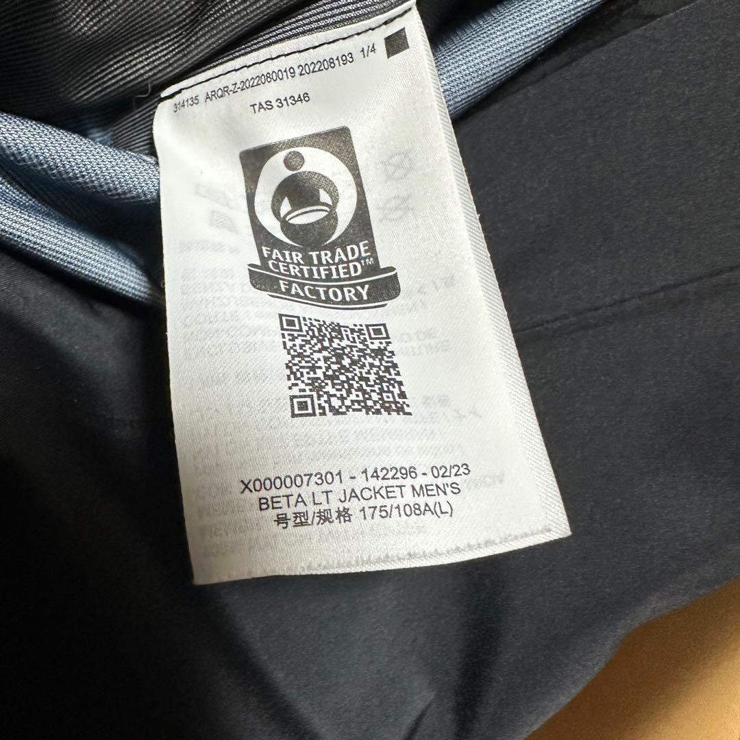 ARC’TERYX BETA LT JACKET BLACK Ｌサイズ