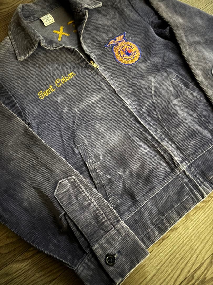 【極上フェード】 70s ~【ナス紺】 FFA ジャケット 　lot100-36