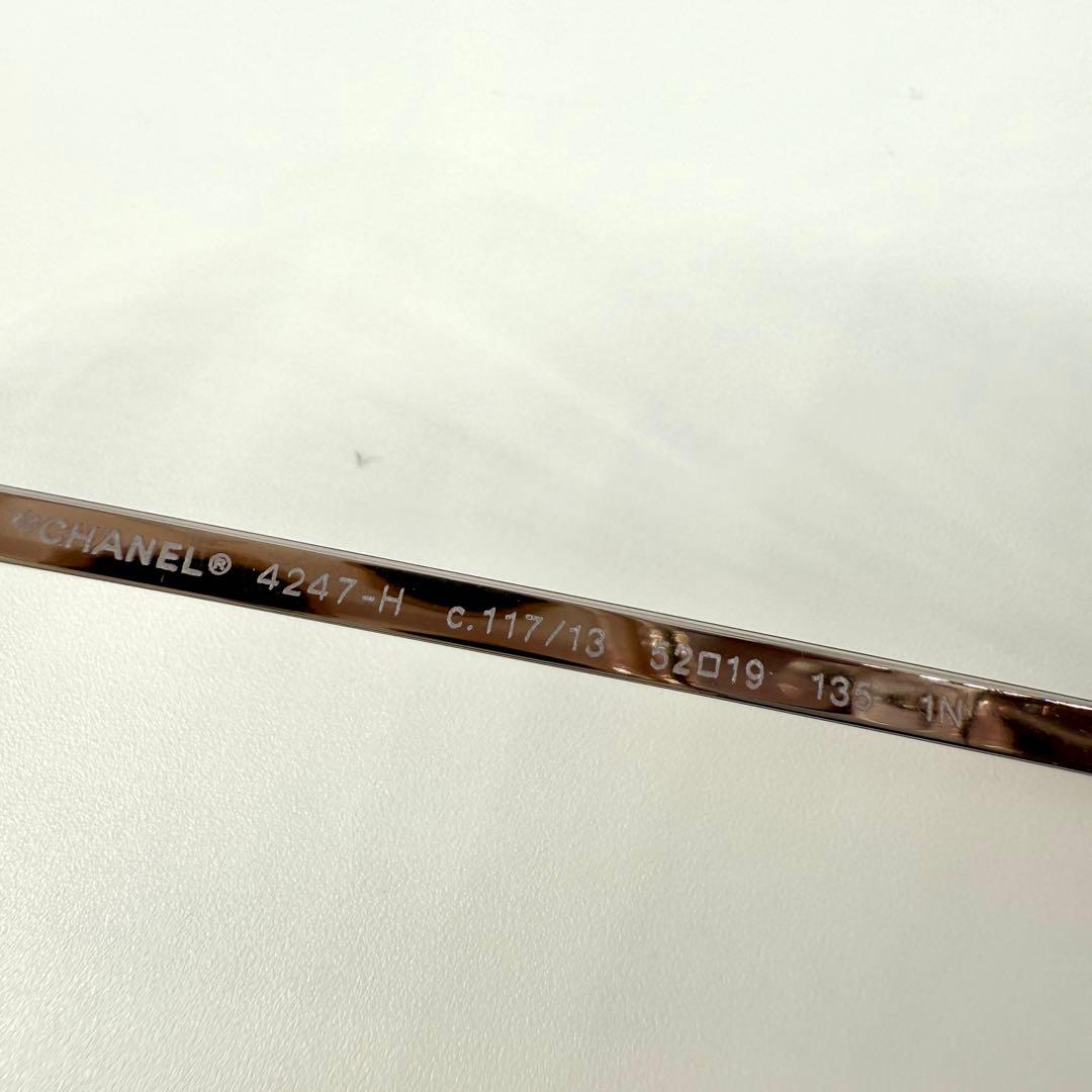 CHANEL サングラス パール 4247-H メタル ピンク ココマーク