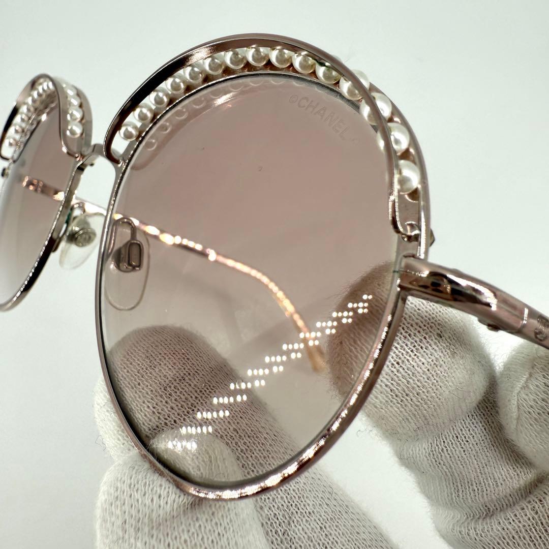 CHANEL サングラス パール 4247-H メタル ピンク ココマーク
