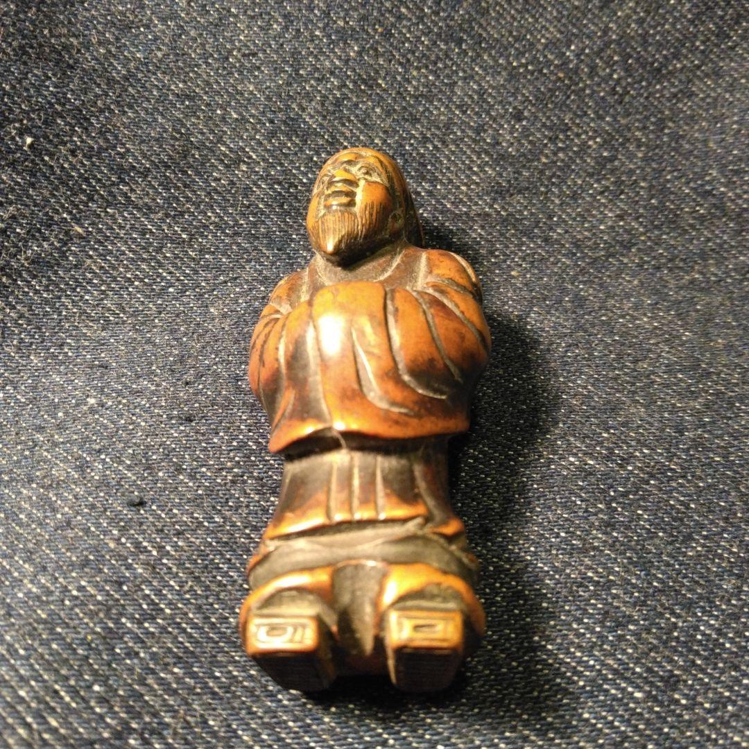 古い　根付け木製 骨董　着物 揚げ物 k